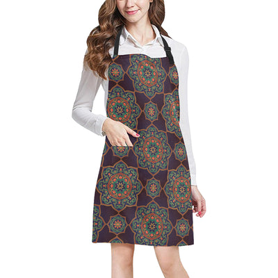 Medallion Pattern Print Design 03 Apron with Pocket