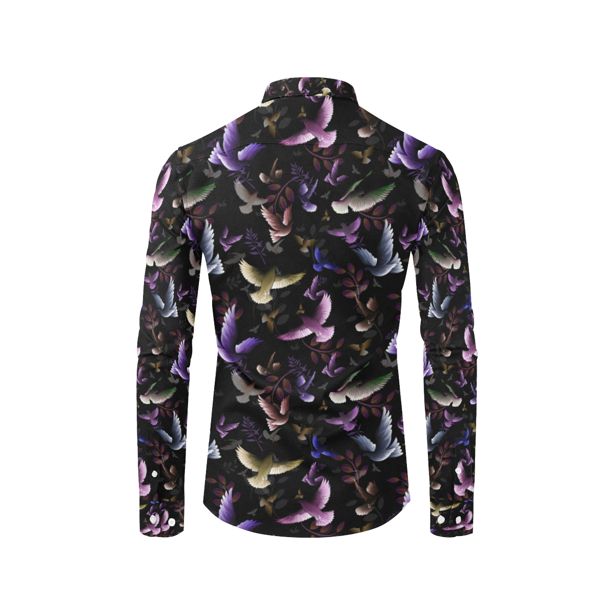 Pigeon Pattern Print Design 01 Men's Long Sleeve Shirt