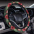 Flower Hawaiian Red Hibiscus Design Print Steering Wheel Cover with Elastic Edge