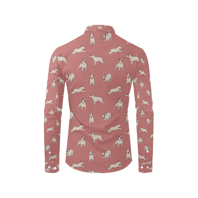 Bull Terriers Pattern Print Design 09 Men's Long Sleeve Shirt