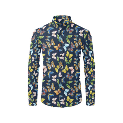 Butterfly Beautiful Print Pattern Men's Long Sleeve Shirt