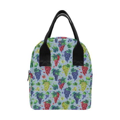 Grape Pattern Print Design GP06 Insulated Lunch Bag