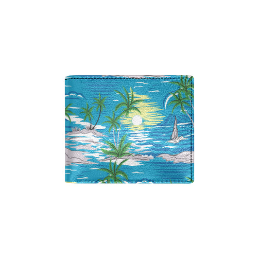 Palm Tree Beach Men's ID Card Wallet