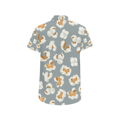 Popcorn Pattern Print Design A05 Men's Short Sleeve Button Up Shirt
