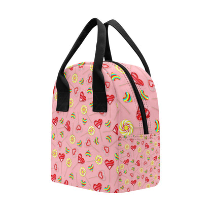 Lollipop Pattern Print Design LL05 Insulated Lunch Bag
