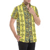 Polynesian Turtle Hawaiian Design Print Men's Short Sleeve Button Up Shirt