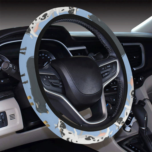 Cattle Pattern Print Design 02 Steering Wheel Cover with Elastic Edge