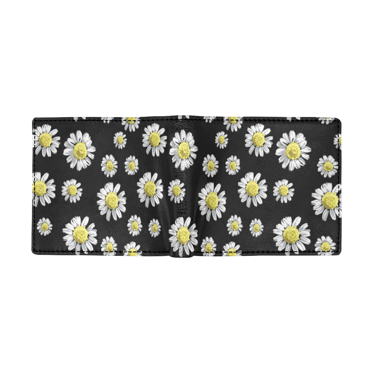 Daisy Pattern Print Design DS01 Men's ID Card Wallet