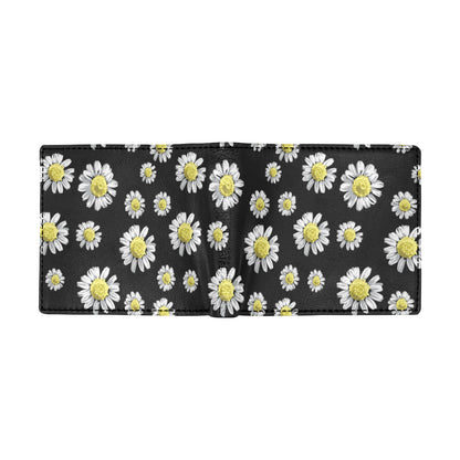 Daisy Pattern Print Design DS01 Men's ID Card Wallet