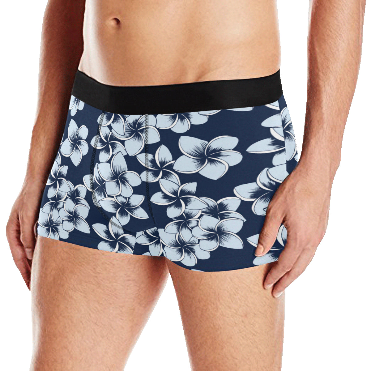 Plumeria Pattern Print Design A02 Men's Boxer Briefs