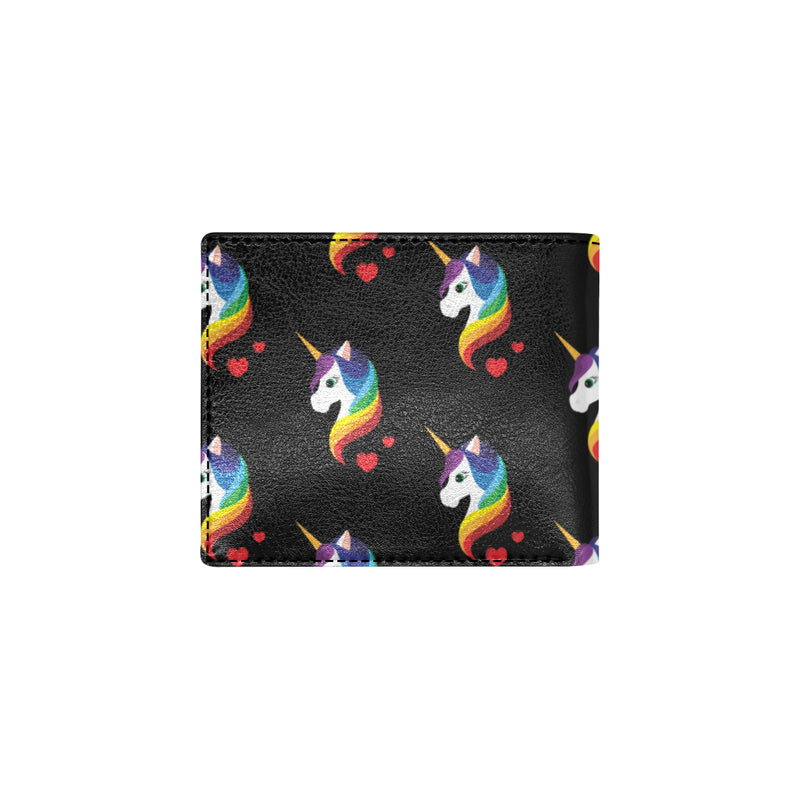 Rainbow Unicorn Pattern Print Design A03 Men's ID Card Wallet