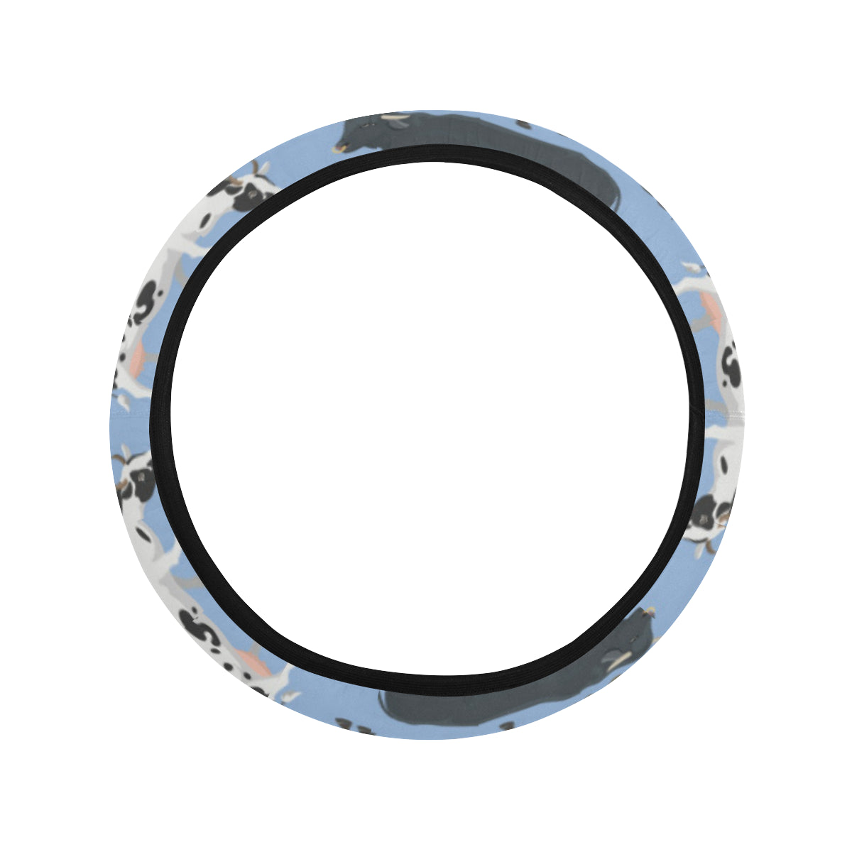 Cattle Pattern Print Design 02 Steering Wheel Cover with Elastic Edge