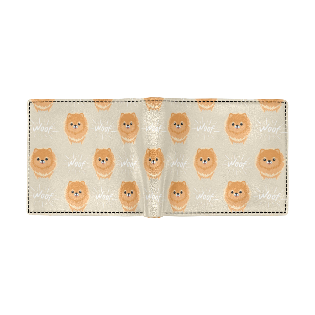 Pomeranians Pattern Print Design A04 Men's ID Card Wallet
