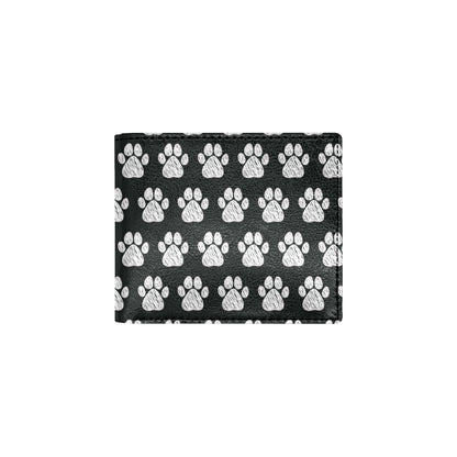 Paw Pattern Print Design A02 Men's ID Card Wallet