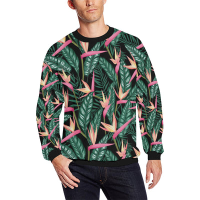 Bird Of Paradise Pattern Print Design BOP03 Men Long Sleeve Sweatshirt