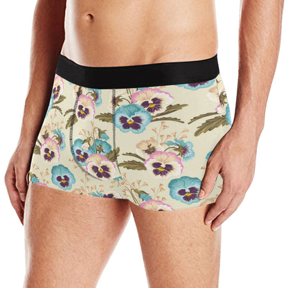 Pansy Pattern Print Design A02 Men's Boxer Briefs