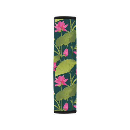 Water Lily Pattern Print Design WL09 Car Seat Belt Cover