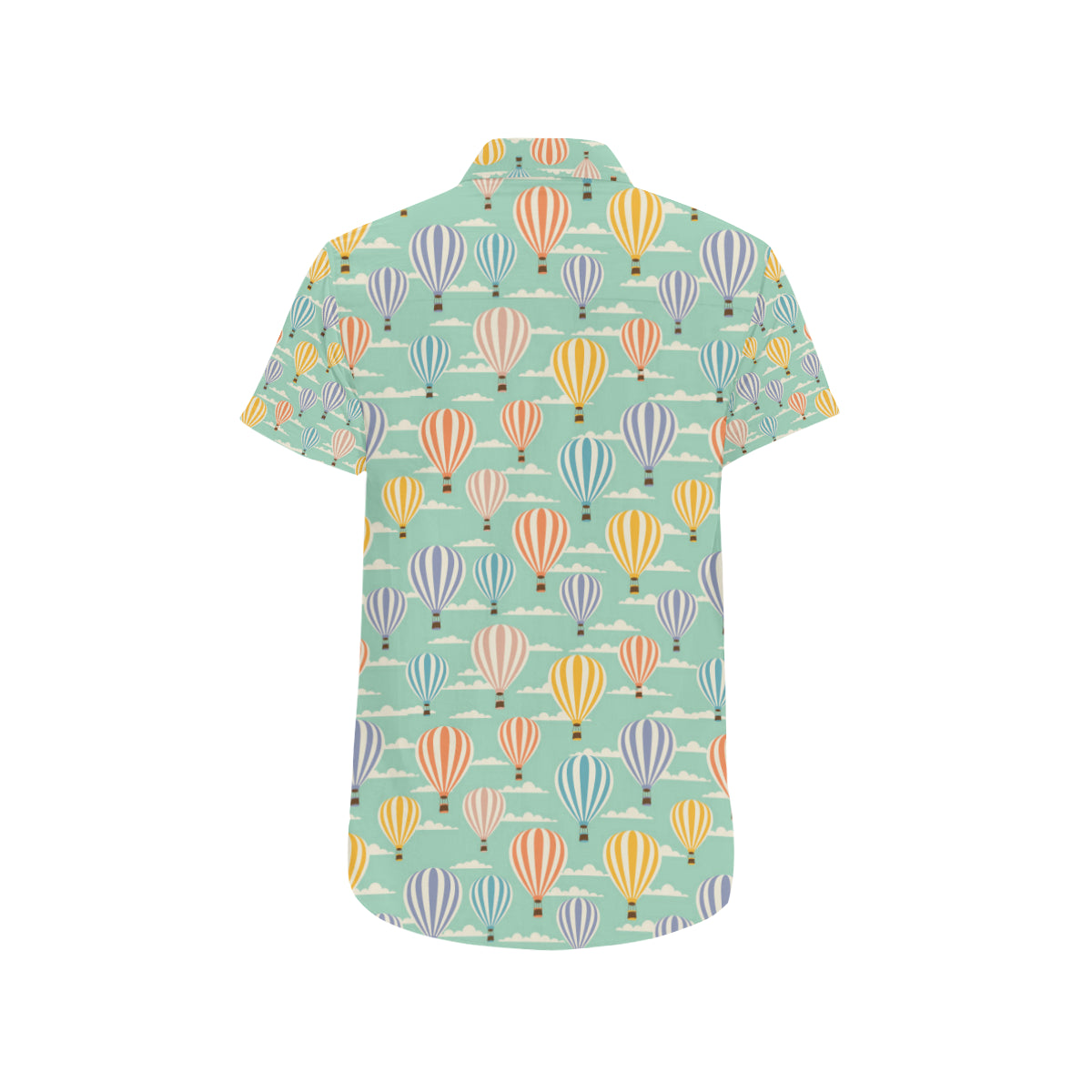 Ballon Pattern Print Design 01 Men's Short Sleeve Button Up Shirt