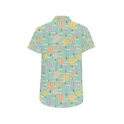 Ballon Pattern Print Design 01 Men's Short Sleeve Button Up Shirt