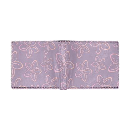 Plumeria Pattern Print Design A01 Men's ID Card Wallet