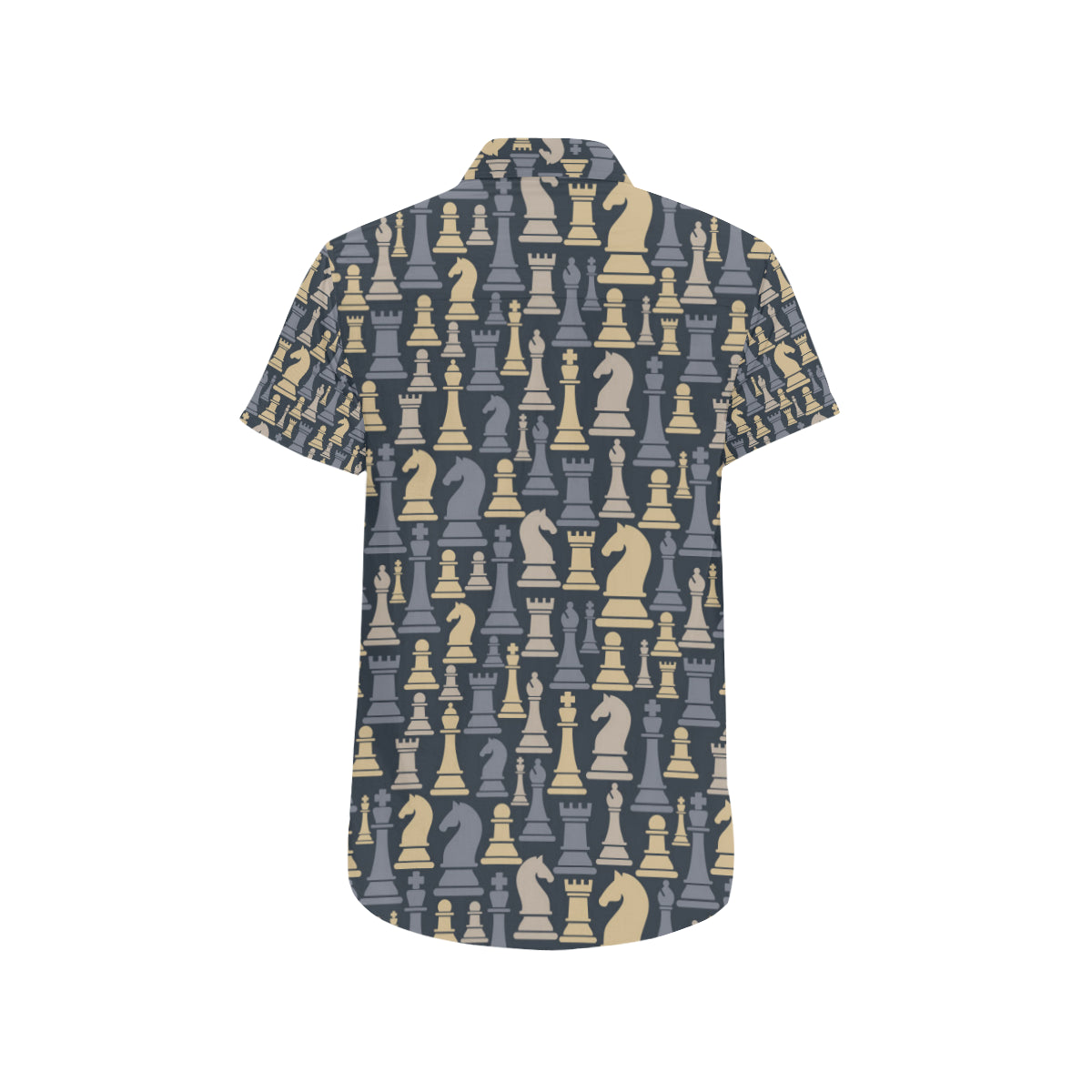 Chess Pattern Print Design 04 Men's Short Sleeve Button Up Shirt