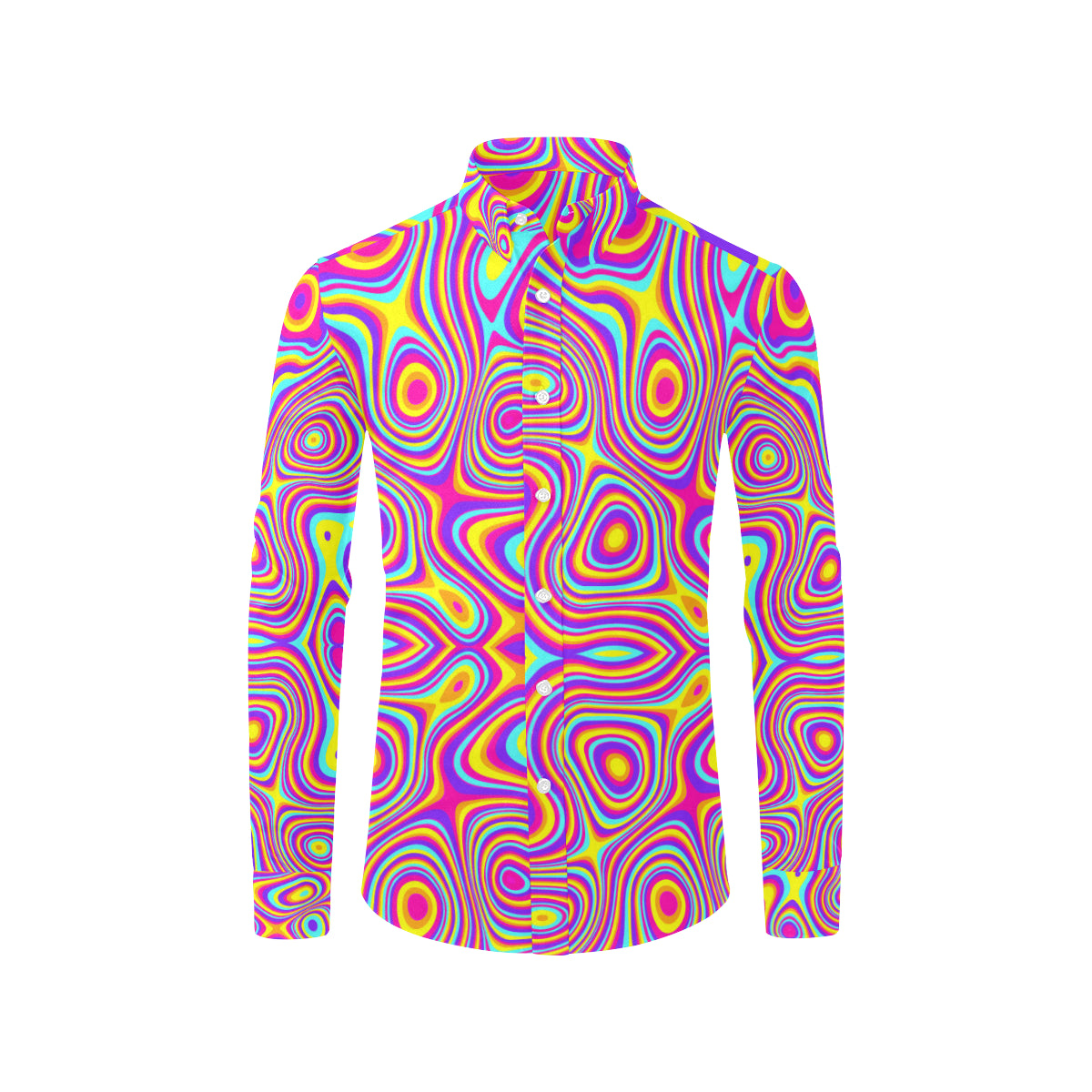 Liquid Pattern Print Design 06 Men's Long Sleeve Shirt