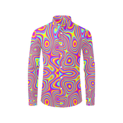 Liquid Pattern Print Design 06 Men's Long Sleeve Shirt