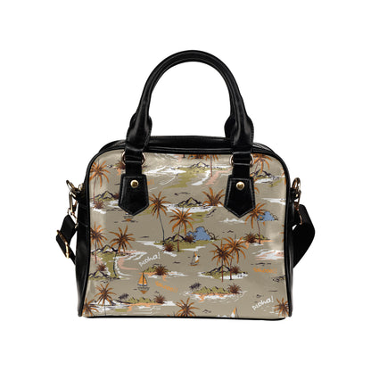 Pacific island Pattern Print Design A05 Shoulder Handbag