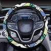 90s Pattern Print Design 3 Steering Wheel Cover with Elastic Edge