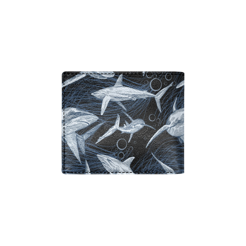 Shark Print Pattern Men's ID Card Wallet