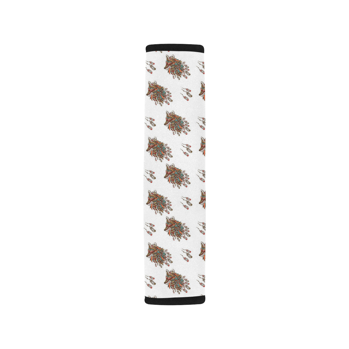 Aztec Wolf Pattern Print Design 02 Car Seat Belt Cover