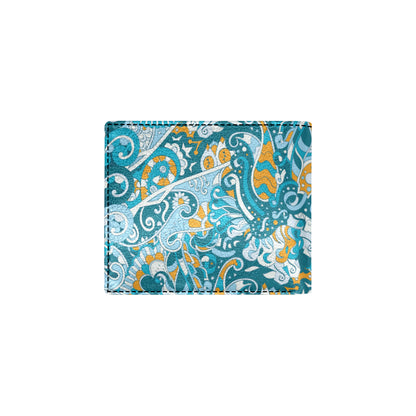 Funky Retro Pattern Print Design A03 Men's ID Card Wallet