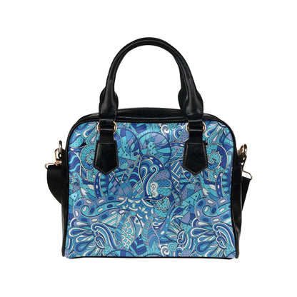 Funky Retro Pattern Print Design A02 Shoulder Handbag
