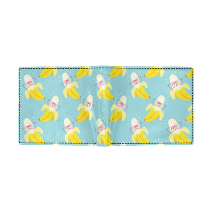 Banana Pattern Print Design BA07 Men's ID Card Wallet
