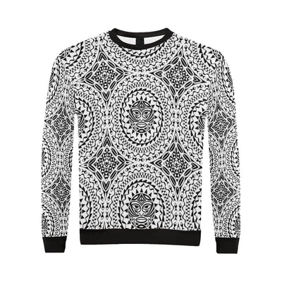 Polynesian Tribal Symbol Men Long Sleeve Sweatshirt