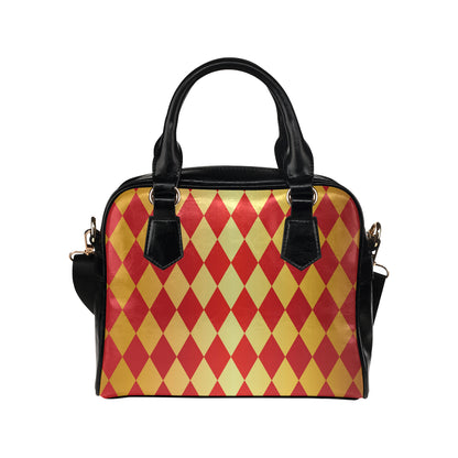 Harlequin Pattern Print Design 03 Shoulder Handbag