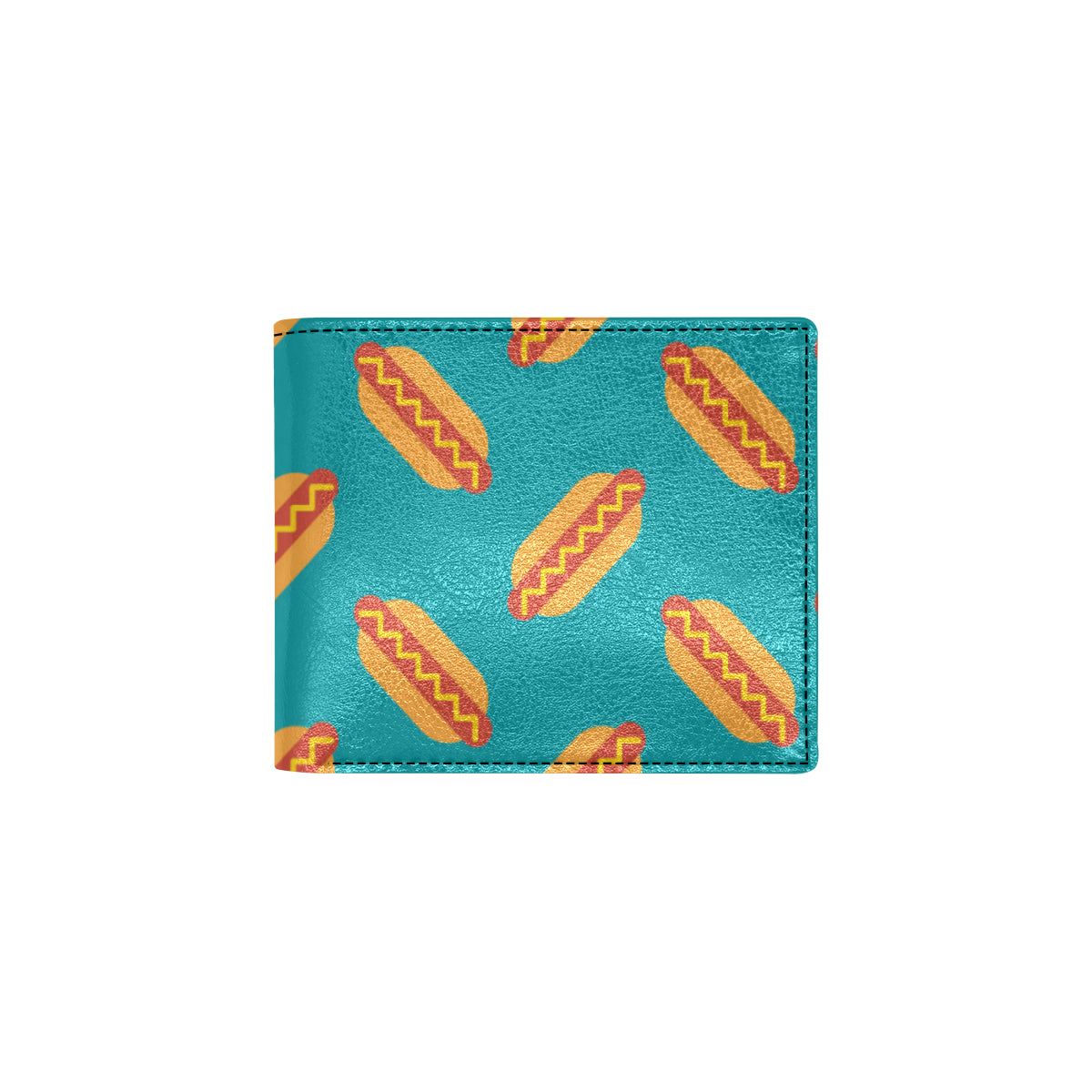 Hot Dog Pattern Print Design 03 Men's ID Card Wallet