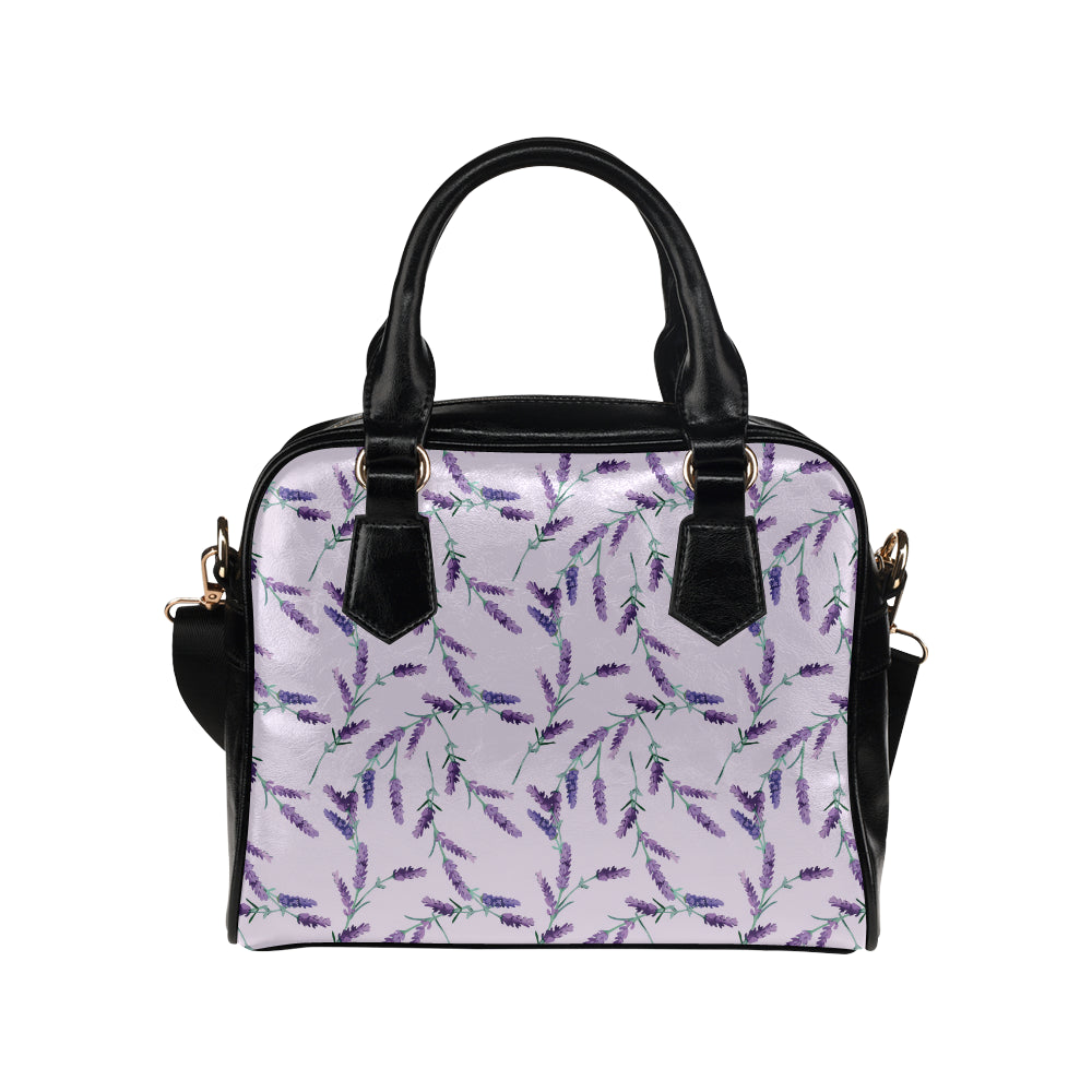 Lavender Pattern Print Design 02 Shoulder Handbag