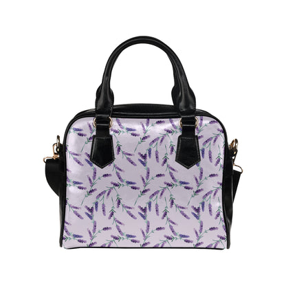 Lavender Pattern Print Design 02 Shoulder Handbag