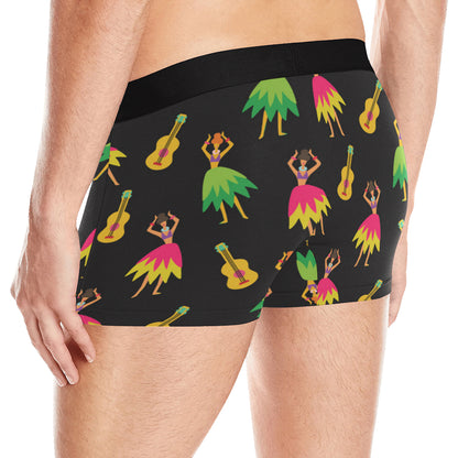 Hula Dancers Hawaiian Girl Pattern Print Design 03 Men's Boxer Briefs