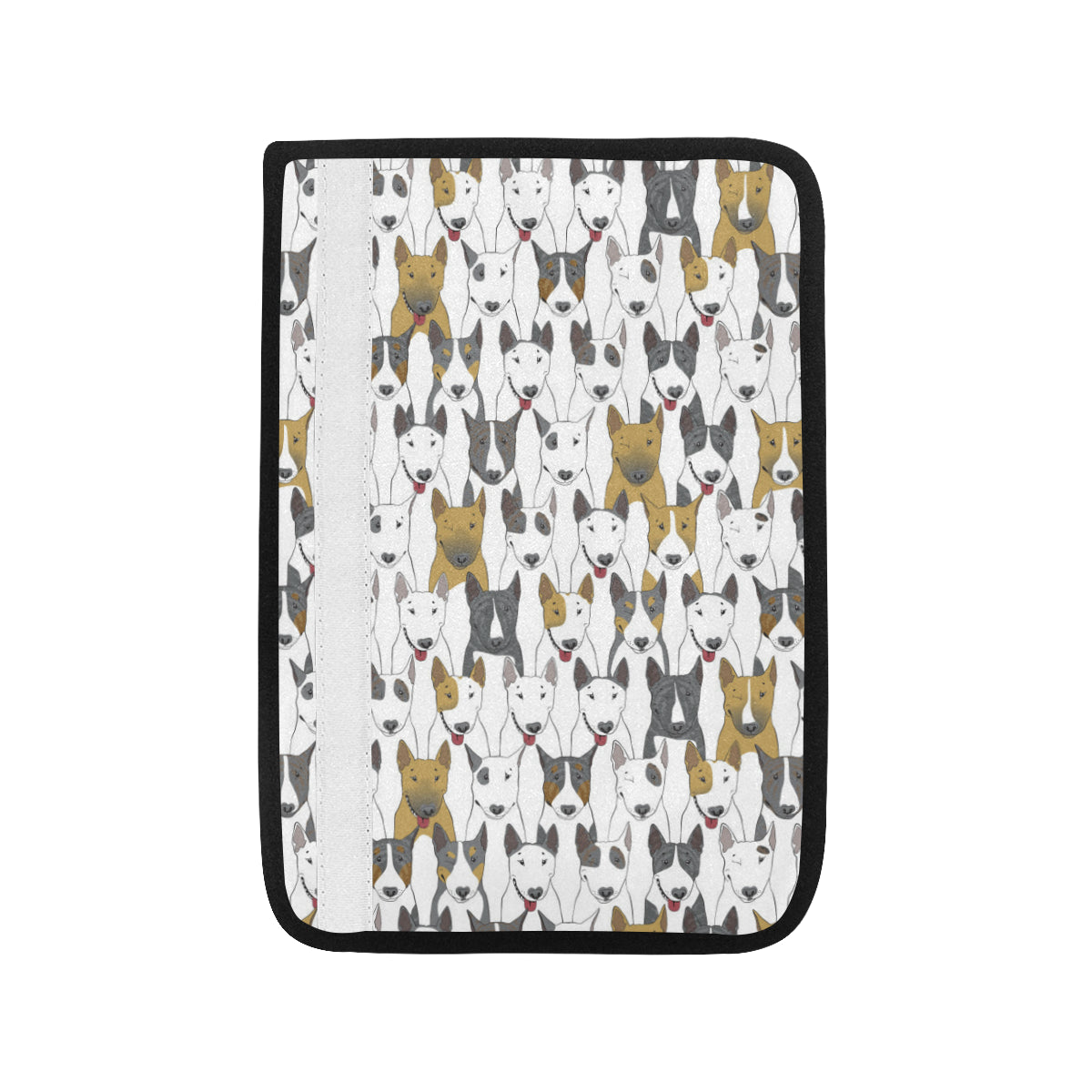 Bull Terriers Pattern Print Design 03 Car Seat Belt Cover