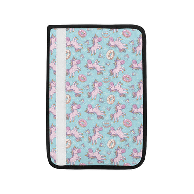 Donut Unicorn Pattern Print Design DN016 Car Seat Belt Cover