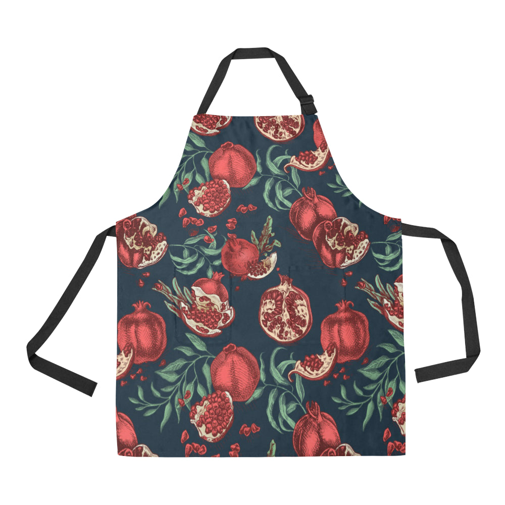 Pomegranate Pattern Print Design PG04 Apron with Pocket
