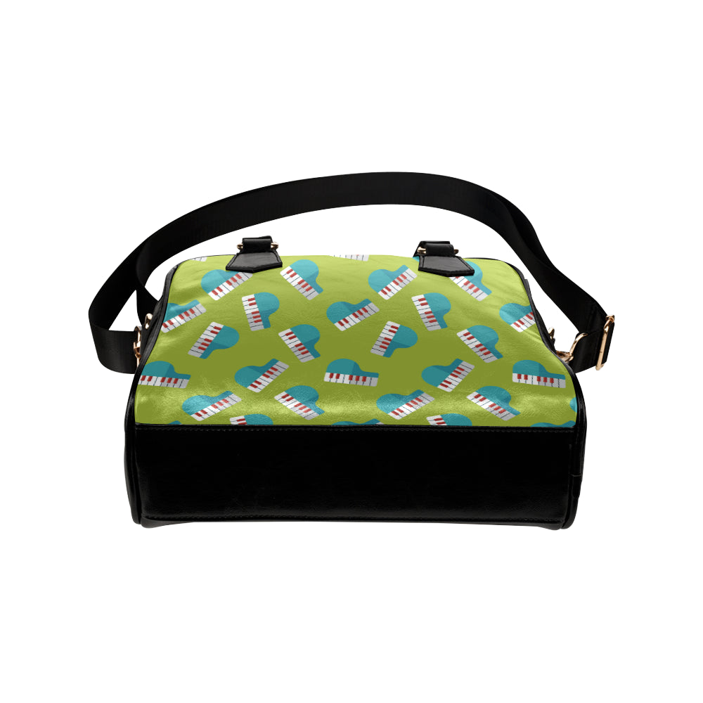 Piano Pattern Print Design 03 Shoulder Handbag