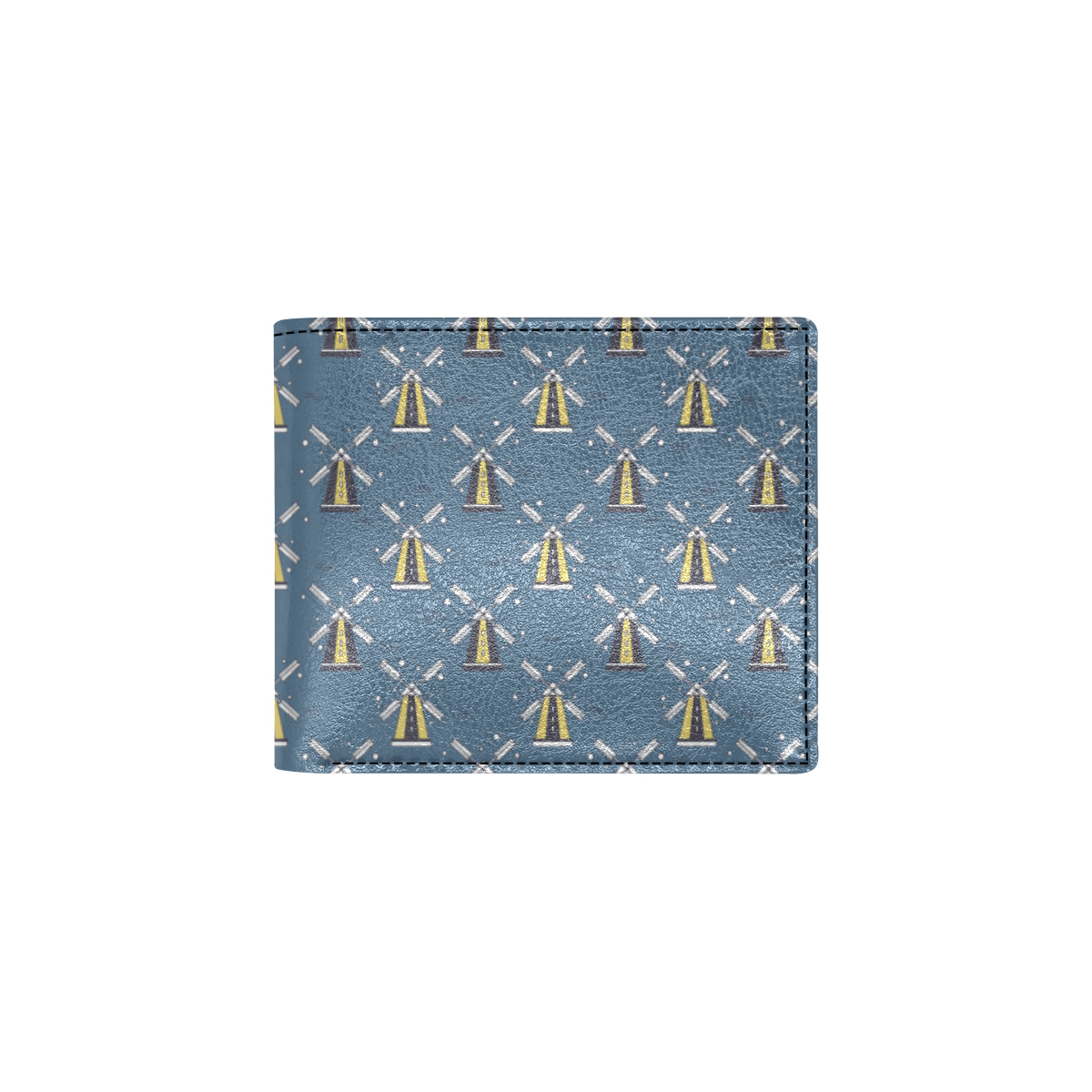 Windmill Pattern Print Design 03 Men's ID Card Wallet