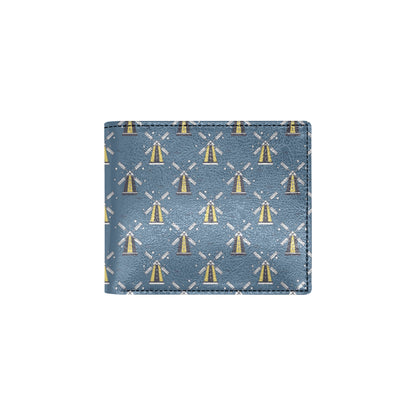 Windmill Pattern Print Design 03 Men's ID Card Wallet