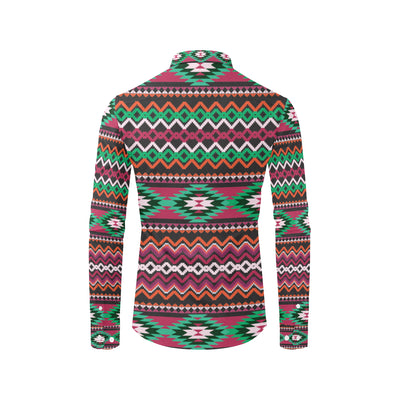 Mexican Pattern Print Design 01 Men's Long Sleeve Shirt