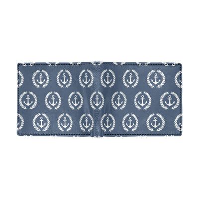 Anchor Pattern Print Design 04 Men's ID Card Wallet