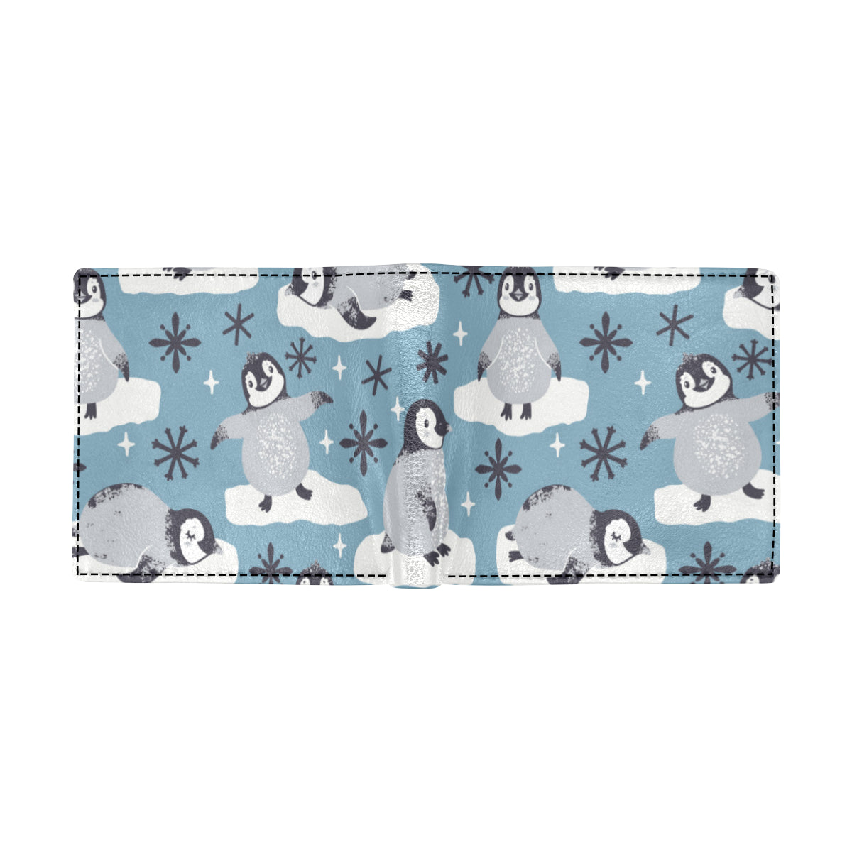 Penguin Pattern Print Design A05 Men's ID Card Wallet