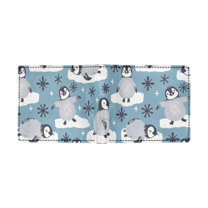 Penguin Pattern Print Design A05 Men's ID Card Wallet